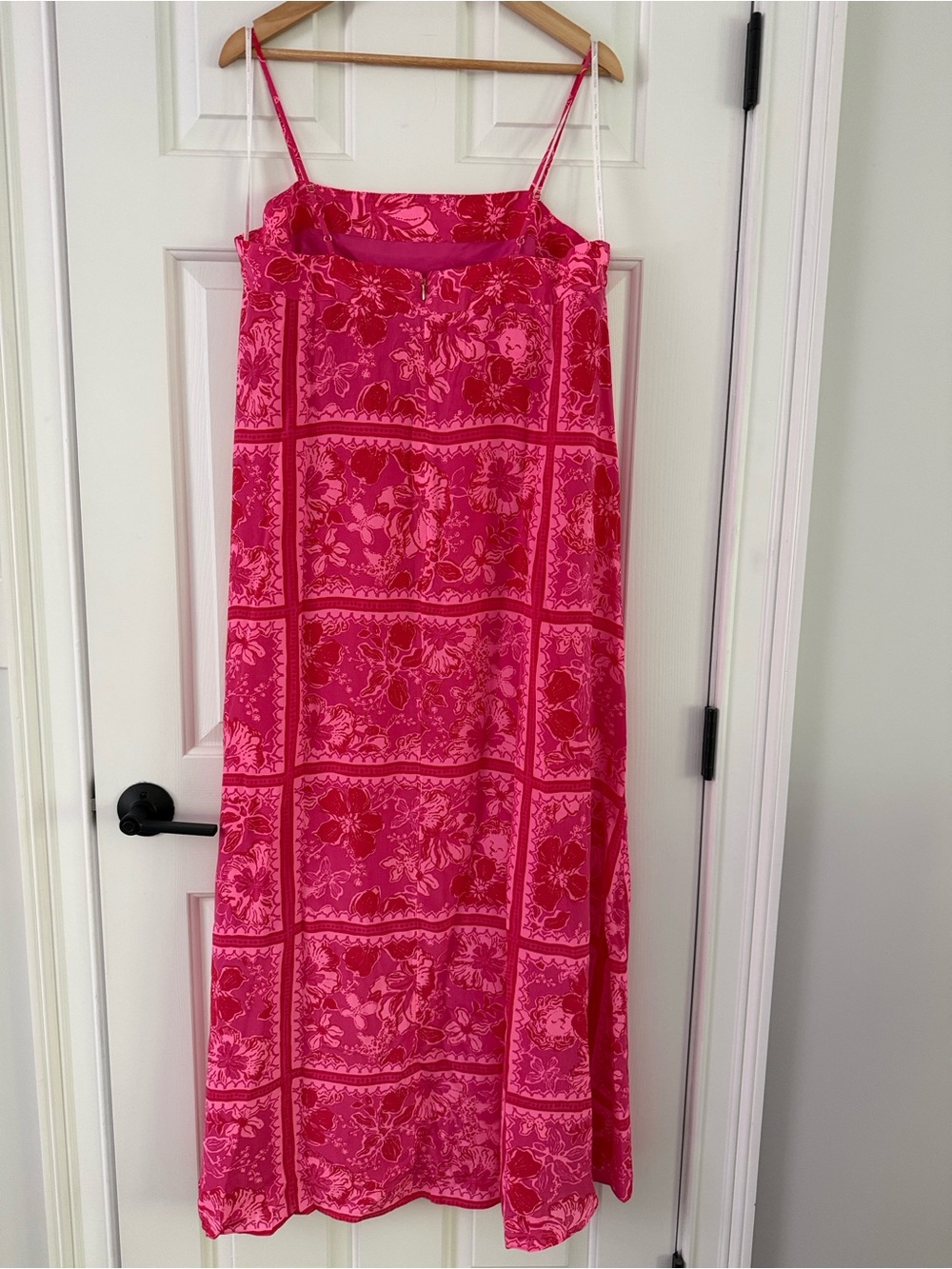 Lilly Pulitzer Jesslyn Silk Maxi Slip Dress in Sun Shell Pink Big Party - Picture 7 of 11